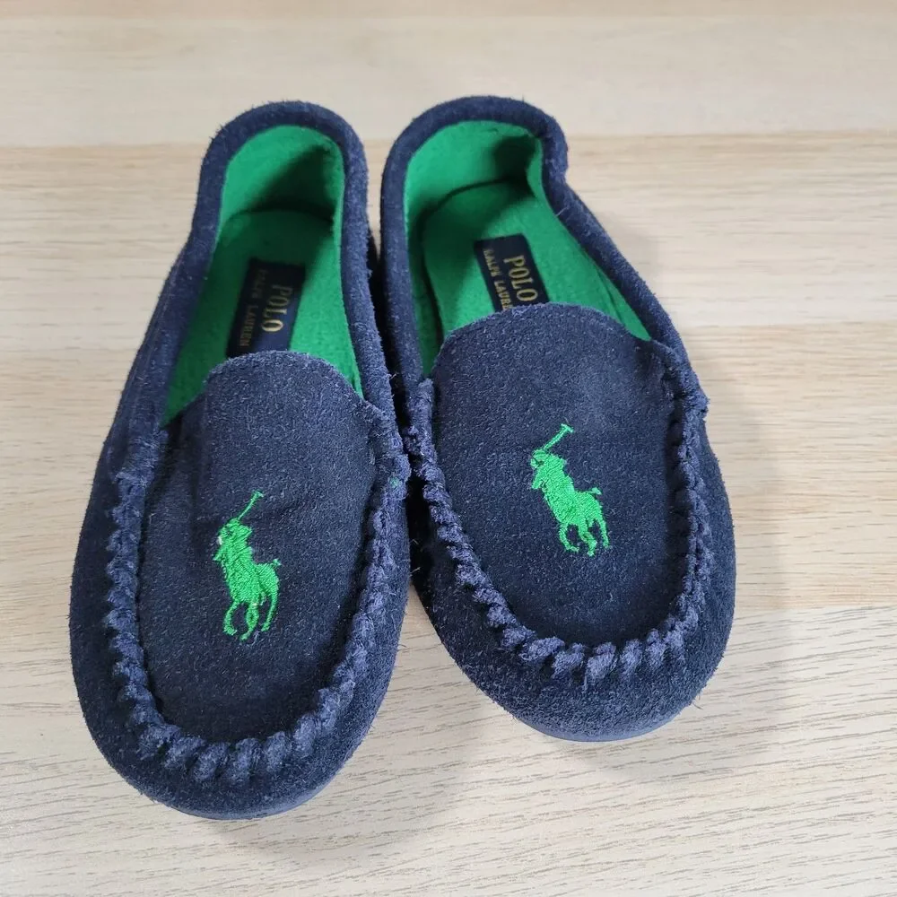 Polo Ralph Lauren Suede Size 13 Pony Moccasin Toddler Desmond Moc Logo Shoe Navy